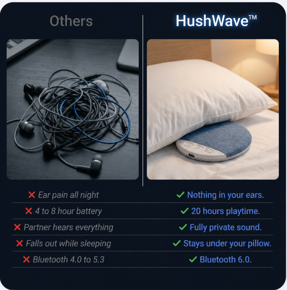 HushWave Pillow Speaker